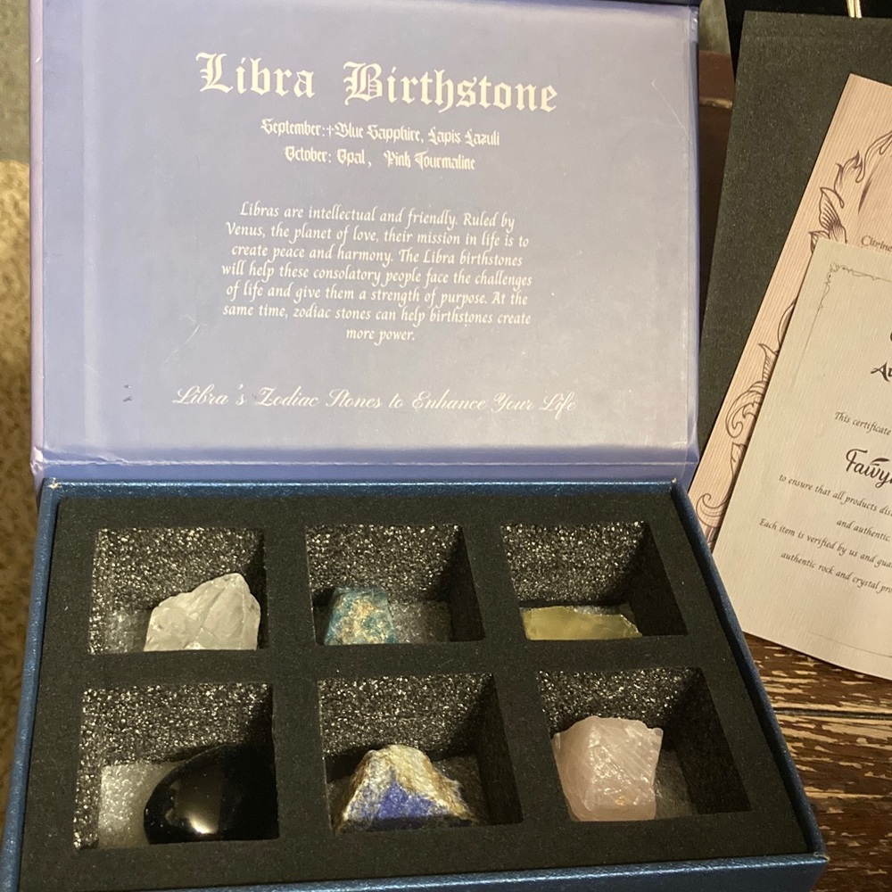 Fawykyd Libra birthstone rock collection pre owned with original box info